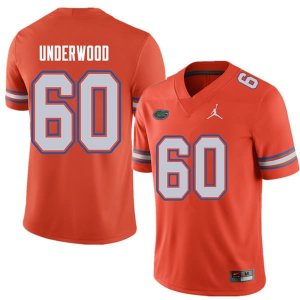 Men's Florida Gators #60 Houston Underwood NCAA Jordan Brand Orange Authentic Stitched College Football Jersey WNL8462OL